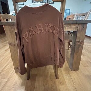 PARKE Mockneck Sweater in Brown
